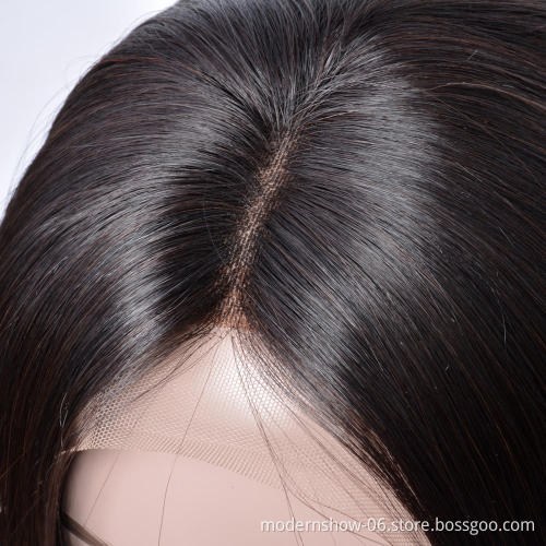 Free Shipping Black Cuticle Aligned 150% Density Straight Lace Front Bob Wigs Natural Hairline